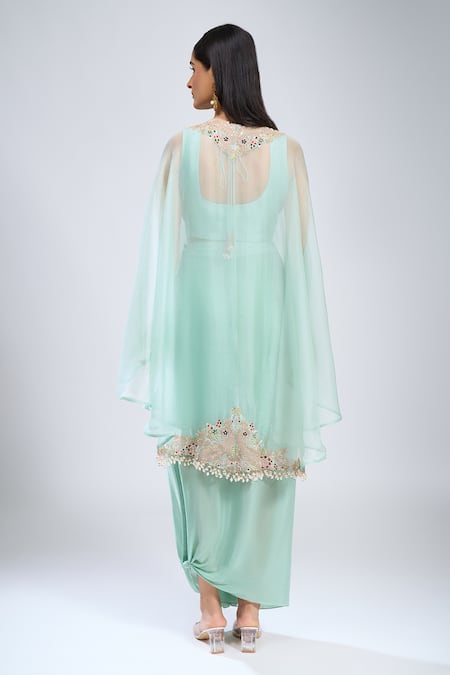 Prisho Embroidered Kaftan Skirt Set 