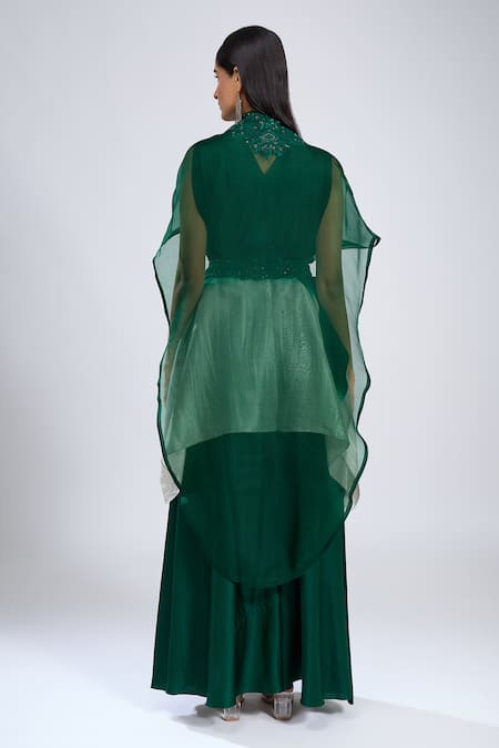 Prisho Embroidered Cape Kurta Set 