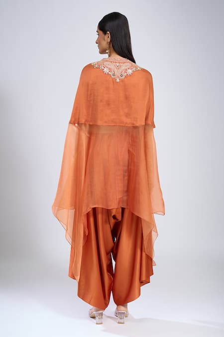 Prisho Zardozi Embroidered Kaftan With Pant 
