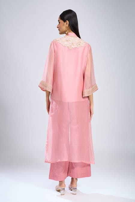 Prisho Embroidered Jacket Pant Set 