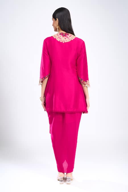 Prisho Yoke Embroidered Kurta Skirt Set 