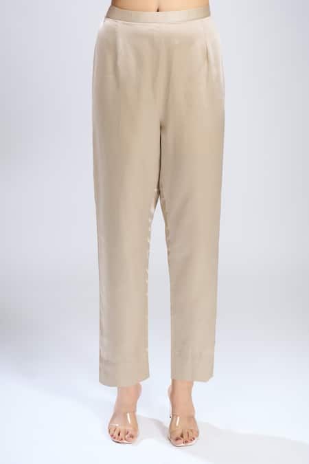 Prisho_Purple Zari, Embroidery Round Neck Zardozi Kaftan With Pant _Online_at_Aza_Fashions