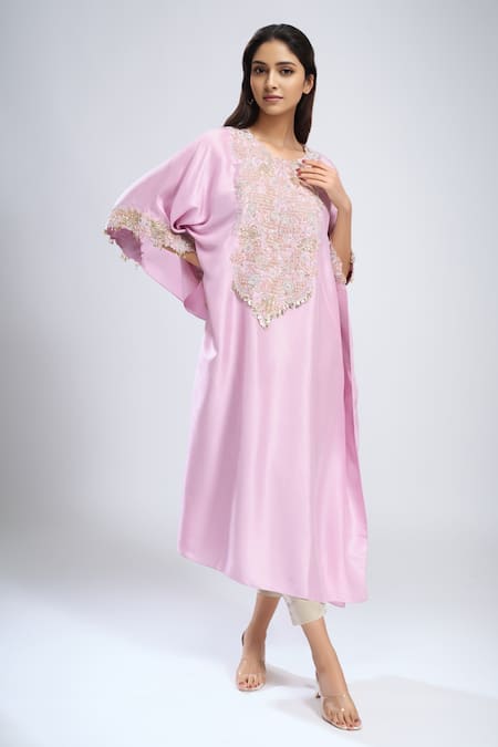 Prisho Zardozi Embroidered Kaftan With Pant 