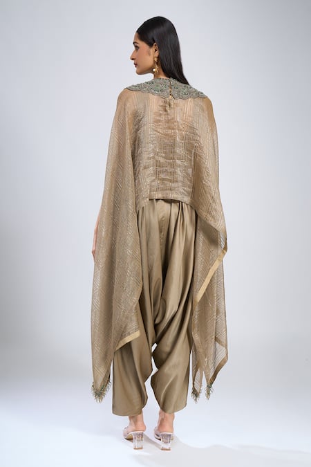 Prisho Yoke Embroidered Kaftan Pant Set 