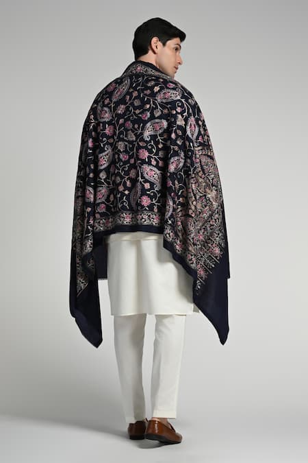 Taroob Taroob Wool Silk Kashmiri Embroidered Stole 