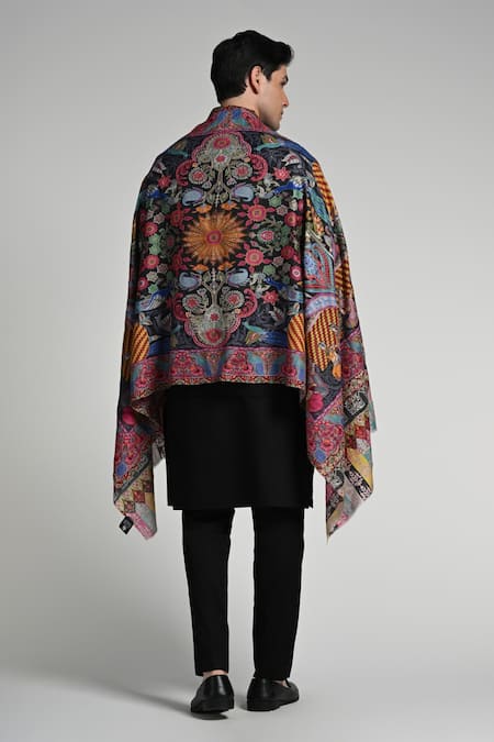 Taroob Taroob Regal Raj-Darbar Fine Wool Kalamkari Stole 