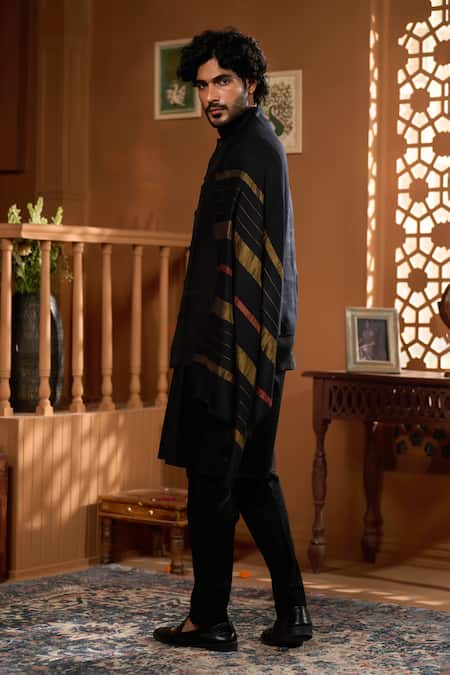 Buy_Taroob_Multi Color Taroob Pure Pashmina Zari Stole _Online_at_Aza_Fashions