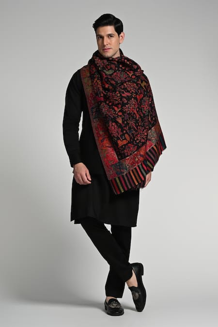 Taroob Taroob Majestic Raj-Mahal Fine Wool Kaani Shawl 
