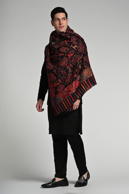 Buy Taroob Multi Color Taroob Majestic Raj-mahal Fine Wool Kaani Shawl Online at Aza Fashions Buy_Taroob_Multi Color Taroob Majestic Raj-mahal Fine Wool Kaani Shawl_Online_at_Aza_Fashions