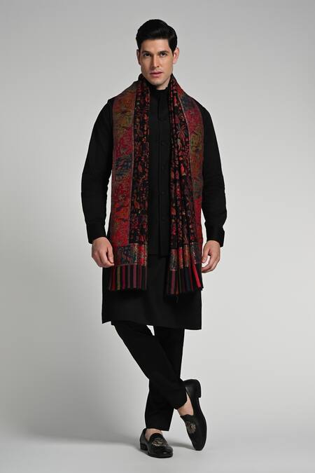 Shop Taroob Multi Color Taroob Majestic Raj-mahal Fine Wool Kaani Shawl Online at Aza Fashions Shop_Taroob_Multi Color Taroob Majestic Raj-mahal Fine Wool Kaani Shawl_Online_at_Aza_Fashions