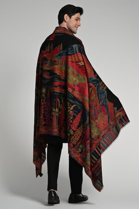 Taroob Taroob Magical Raj-Mahal Fine Wool Kaani Shawl 