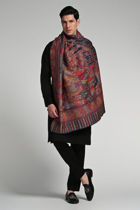 Taroob Taroob Majestic Raj-Mahal Fine Wool Kaani Shawl 
