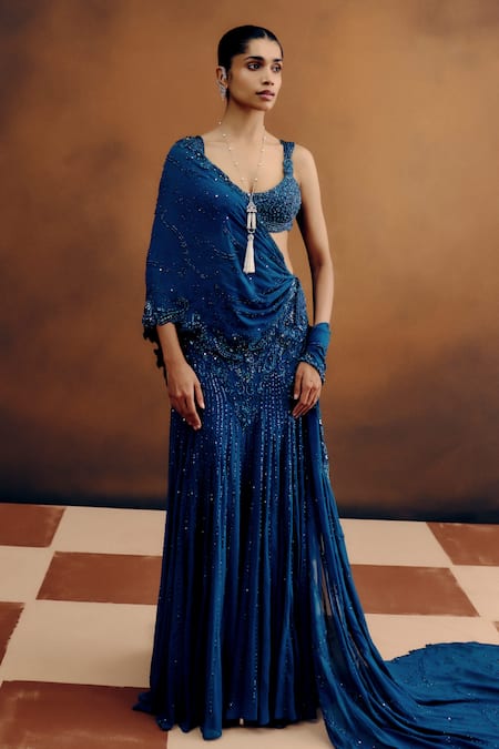 Dolly J Oceanelle Draped Saree 