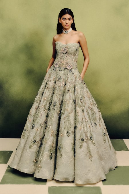 Dolly J Jardin Bandeau Gown 