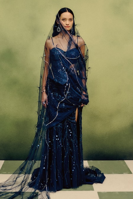 Dolly J Celeste Plume Corset & Skirt Set 