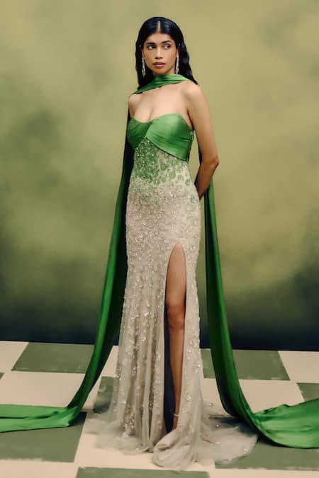 Dolly J Slyvan Muse Gown With Drape 