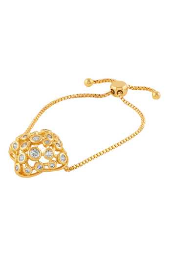 Isharya Gold Plated Crystals 18kt Norte Bolo Bracelet Online at Aza Fashions Isharya_Gold Plated Crystals 18kt Norte Bolo Bracelet_Online_at_Aza_Fashions