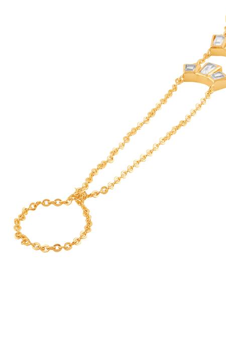 Buy Isharya Gold Plated Mirrors 18kt Esplendor Hand Harness Online at Aza Fashions Buy_Isharya_Gold Plated Mirrors 18kt Esplendor Hand Harness _Online_at_Aza_Fashions