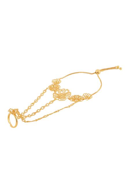 Isharya Gold Plated 18kt Evangelica Hand Harness Online at Aza Fashions Isharya_Gold Plated 18kt Evangelica Hand Harness _Online_at_Aza_Fashions