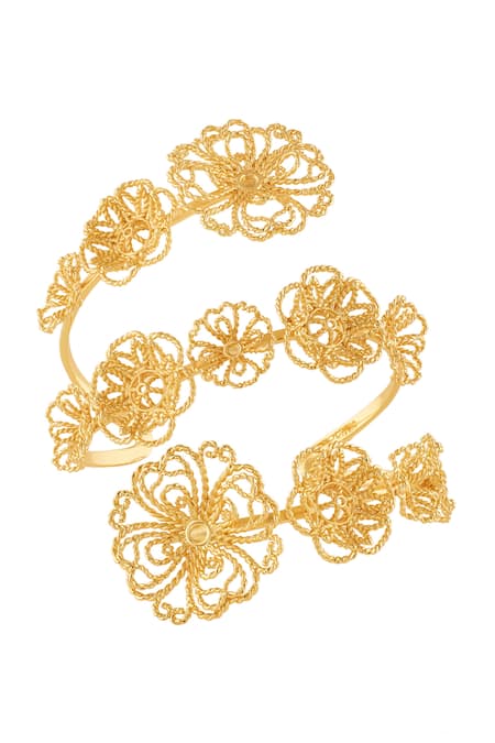 Isharya_Gold Plated 18kt Branco Wrap Around Bracelet _Online_at_Aza_Fashions
