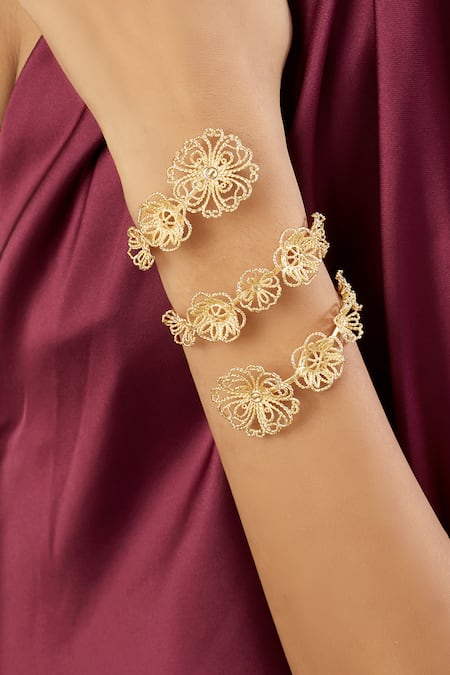 Isharya Gold Plated 18kt Branco Wrap Around Bracelet 
