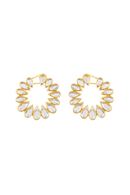 Isharya 18Kt Gold Plated Aurora Stud Earrings 