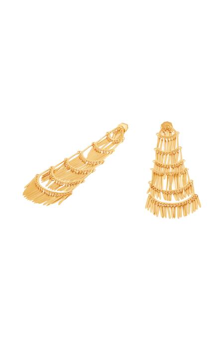 Isharya Gold Plated 18kt Atlantico Dangler Earrings Online at Aza Fashions Isharya_Gold Plated 18kt Atlantico Dangler Earrings _Online_at_Aza_Fashions