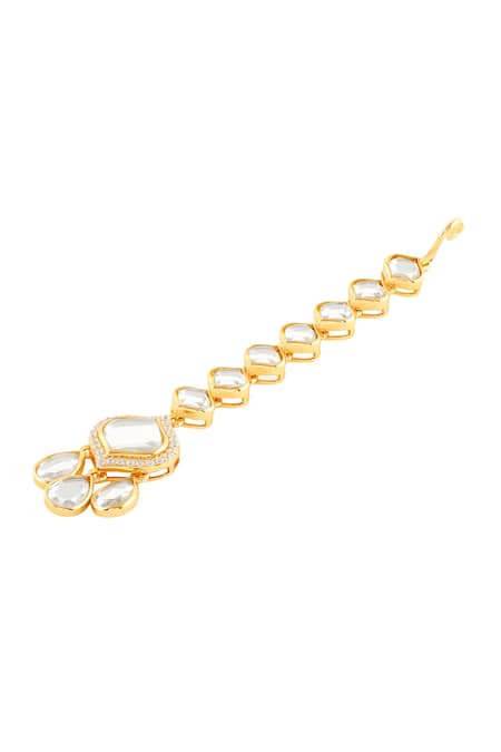 Buy Isharya Gold Plated 18kt Manueline Maangtikka Online at Aza Fashions Buy_Isharya_Gold Plated 18kt Manueline Maangtikka _Online_at_Aza_Fashions