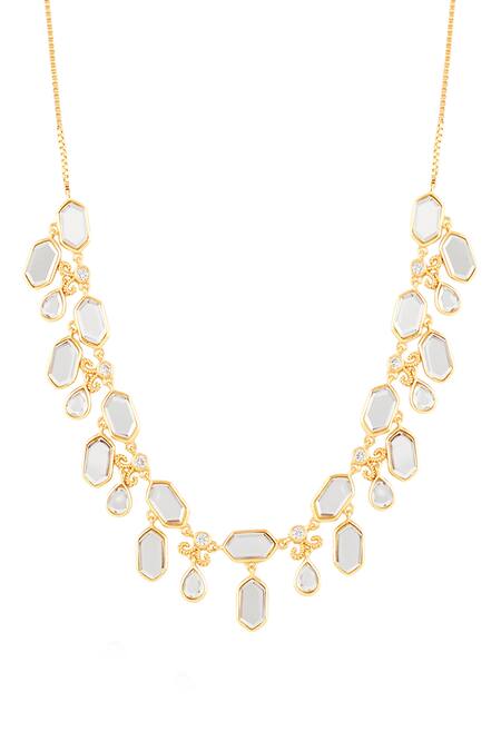 Isharya Gold Plated 18kt Sombra Choker Necklace Online at Aza Fashions Isharya_Gold Plated 18kt Sombra Choker Necklace _Online_at_Aza_Fashions