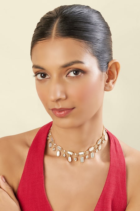 Isharya Gold Plated 18kt Sombra Choker Necklace 