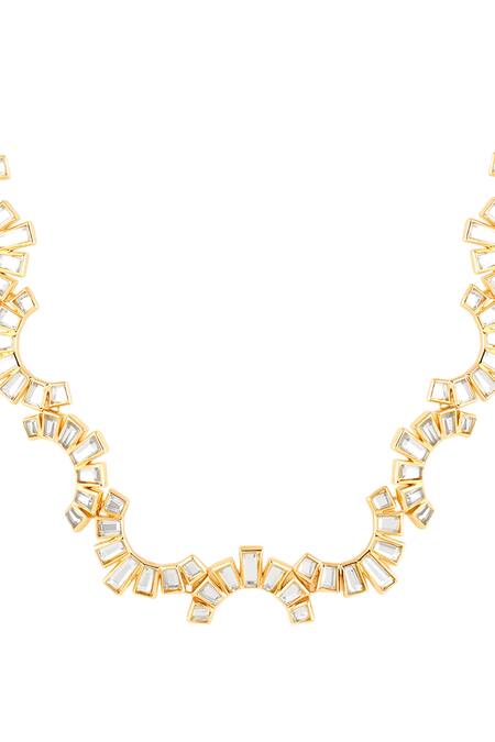 Isharya Gold Plated 18kt Veevo Choker Necklace Online at Aza Fashions Isharya_Gold Plated 18kt Veevo Choker Necklace _Online_at_Aza_Fashions