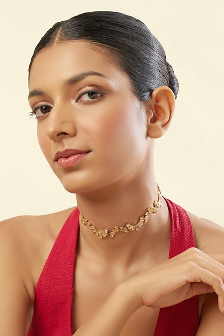 Isharya Gold Plated 18kt Veevo Choker Necklace 