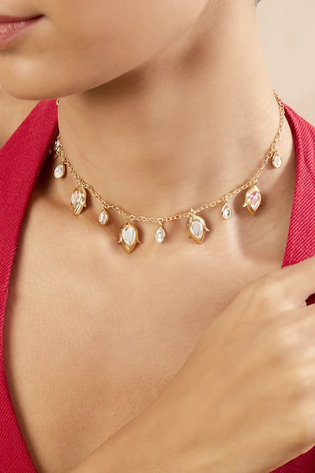 Isharya Gold Plated 18kt Caminho Charm Necklace 