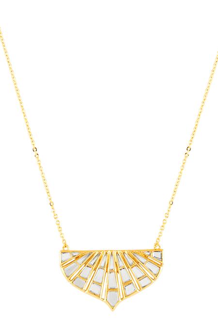 Isharya Gold Plated 18kt Porta Pendant Necklace Online at Aza Fashions Isharya_Gold Plated 18kt Porta Pendant Necklace _Online_at_Aza_Fashions