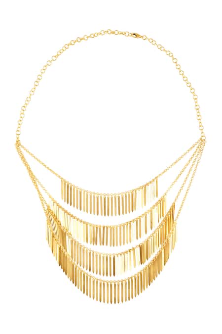 Isharya 18Kt Gold Plated Majestade Layered Necklace 