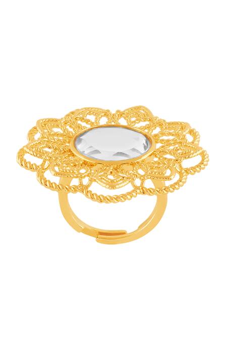 Isharya Gold Plated Mirrors 18kt Mosteiro Statement Ring Online at Aza Fashions Isharya_Gold Plated Mirrors 18kt Mosteiro Statement Ring _Online_at_Aza_Fashions