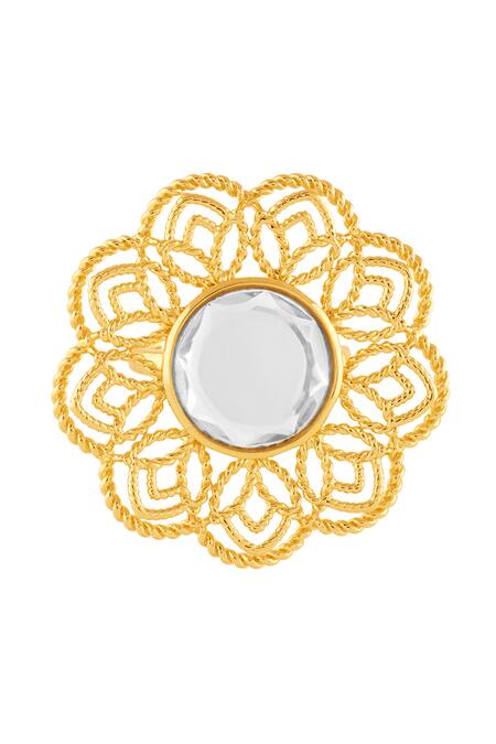 Buy Isharya Gold Plated Mirrors 18kt Mosteiro Statement Ring Online at Aza Fashions Buy_Isharya_Gold Plated Mirrors 18kt Mosteiro Statement Ring _Online_at_Aza_Fashions