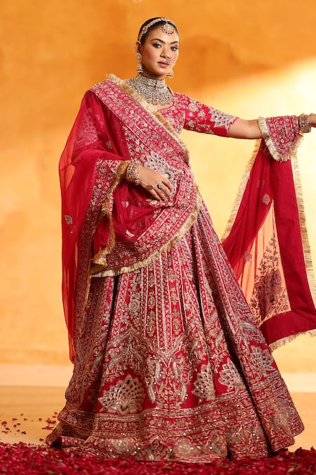 Mehar Rani Pink Bridal Lehenga Set 