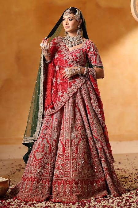 Mehar Zari Work Bridal Lehenga Set 