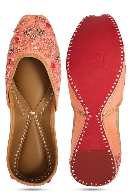 NR By Nidhi Rathi Sequins & Beads Embroidered Juttis 