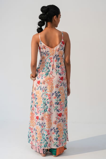 Beachbum Floral Print Viscose Santoon Maxi Dress 
