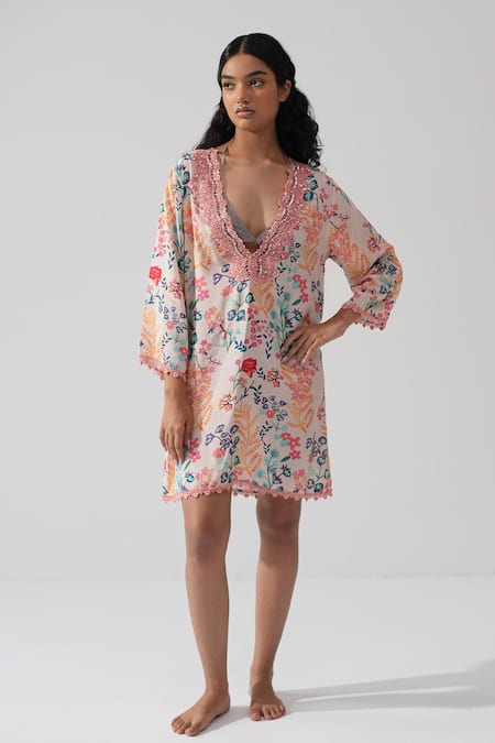 Beachbum Floral Printed Kaftan  