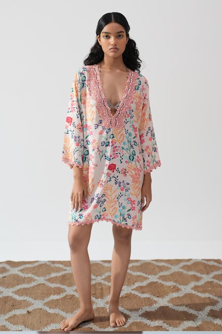 Beachbum Floral Printed Kaftan  