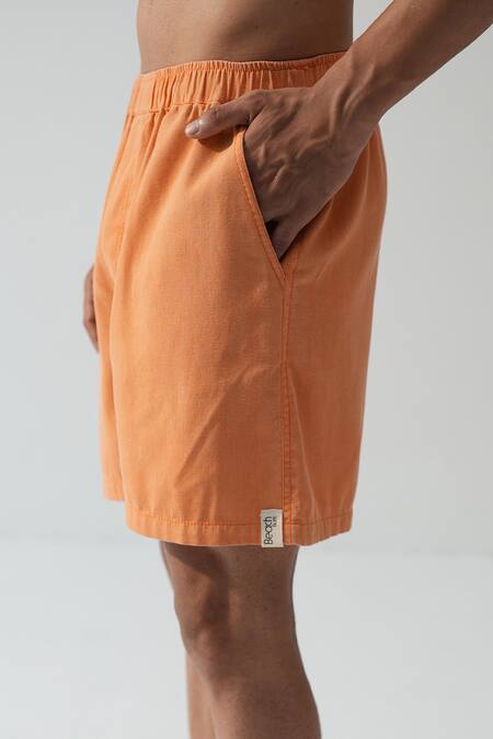 Shop_Beachbum_Off White Cotton Floral Print Shirt With Shorts _Online_at_Aza_Fashions