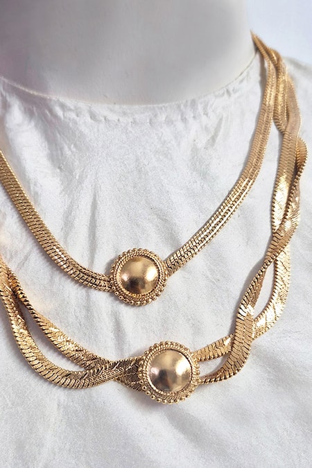 Suhani Pittie Gold Surya Twist Necklace 