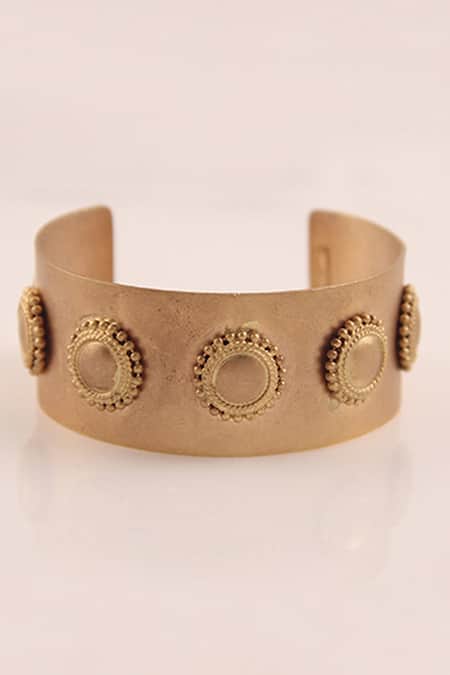 Suhani Pittie Epic Surya Chakra Gold Plated Hand Cuff 