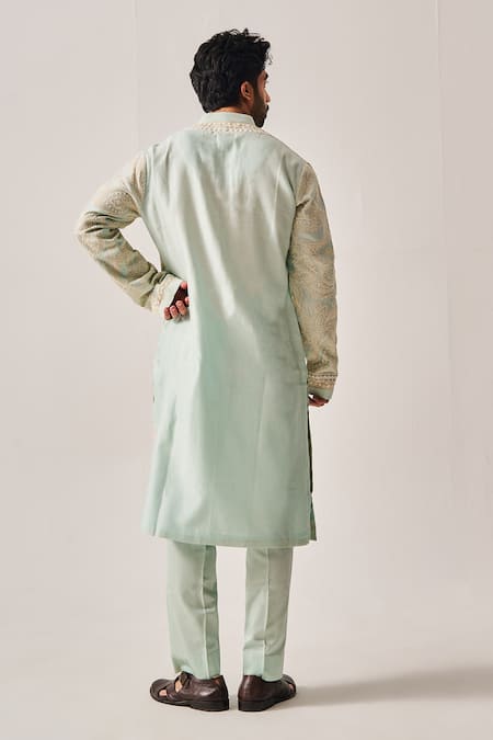 Wabi Sabi By Anshum-Ritesh Paisley Bageecha Paisley Embroidered Chanderi Kurta & Pyjama 