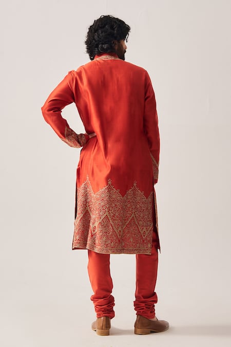 Wabi Sabi By Anshum-Ritesh Floral Dome Embroidered Kurta & Churidar 