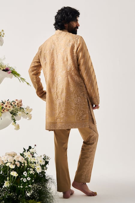 Wabi Sabi By Anshum-Ritesh Whispering Vines Front Open Kurta & Pyjama 