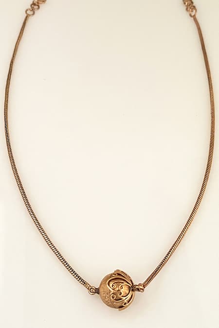 Suhani Pittie Ojas Engrqaved Ball Necklace 